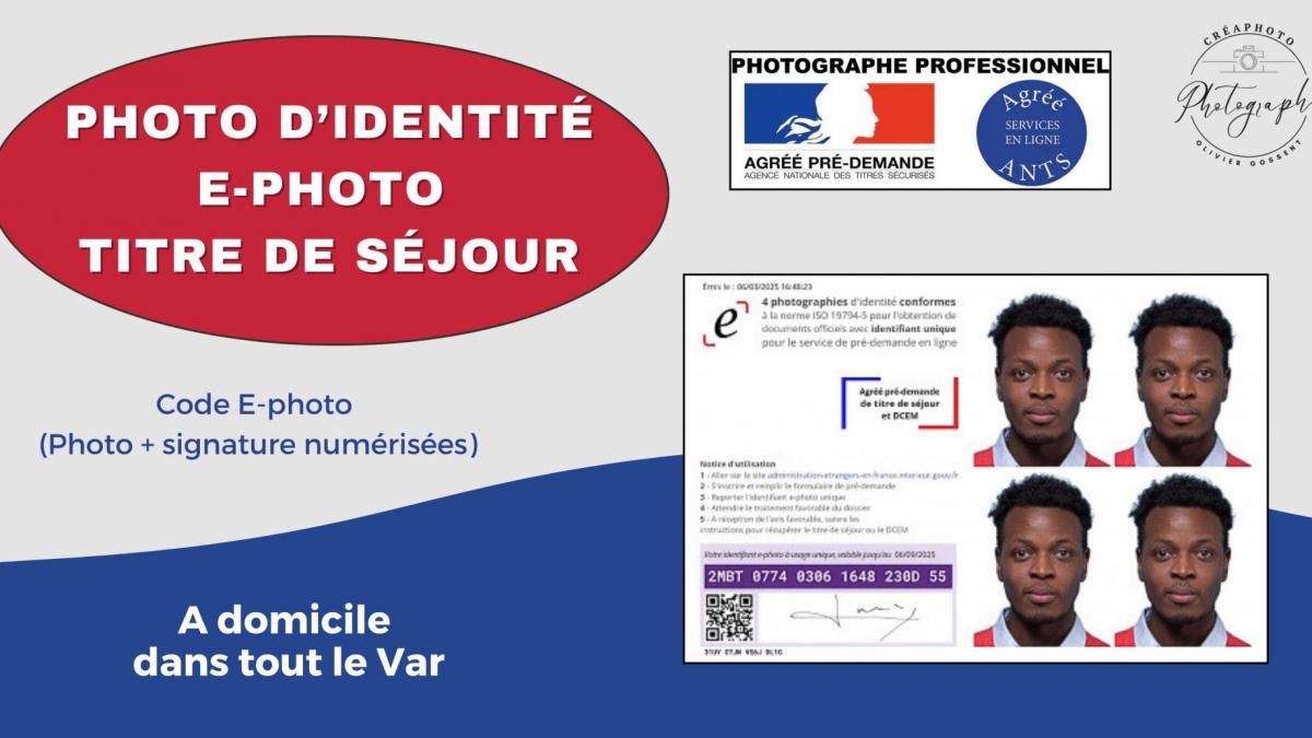 E-photo pour les titres de séjour dans le Var