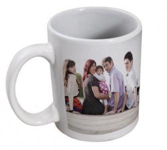 Mug blanc photo famille